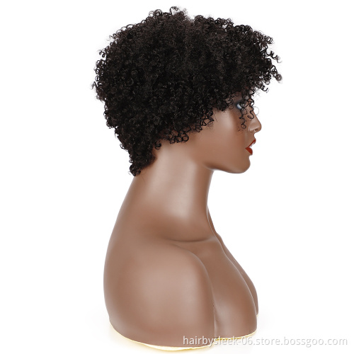 Rebecca Short Jerry Curly Wig Human hair Wigs For Black Women Peruvian Remy Bouncy Curly Bob Human Hair Full Wig Natural Hair